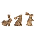 thumbnail image 1 of Figura decorativa DN DECONATION Conejo de poliresina dorada, 1 of 6