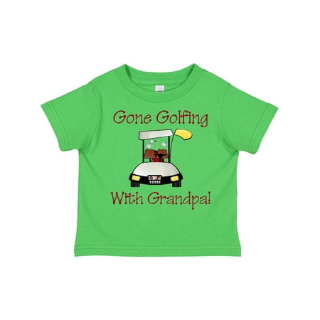 

Inktastic Gone Golfing with Grandpa Gift Toddler Boy Girl T-Shirt