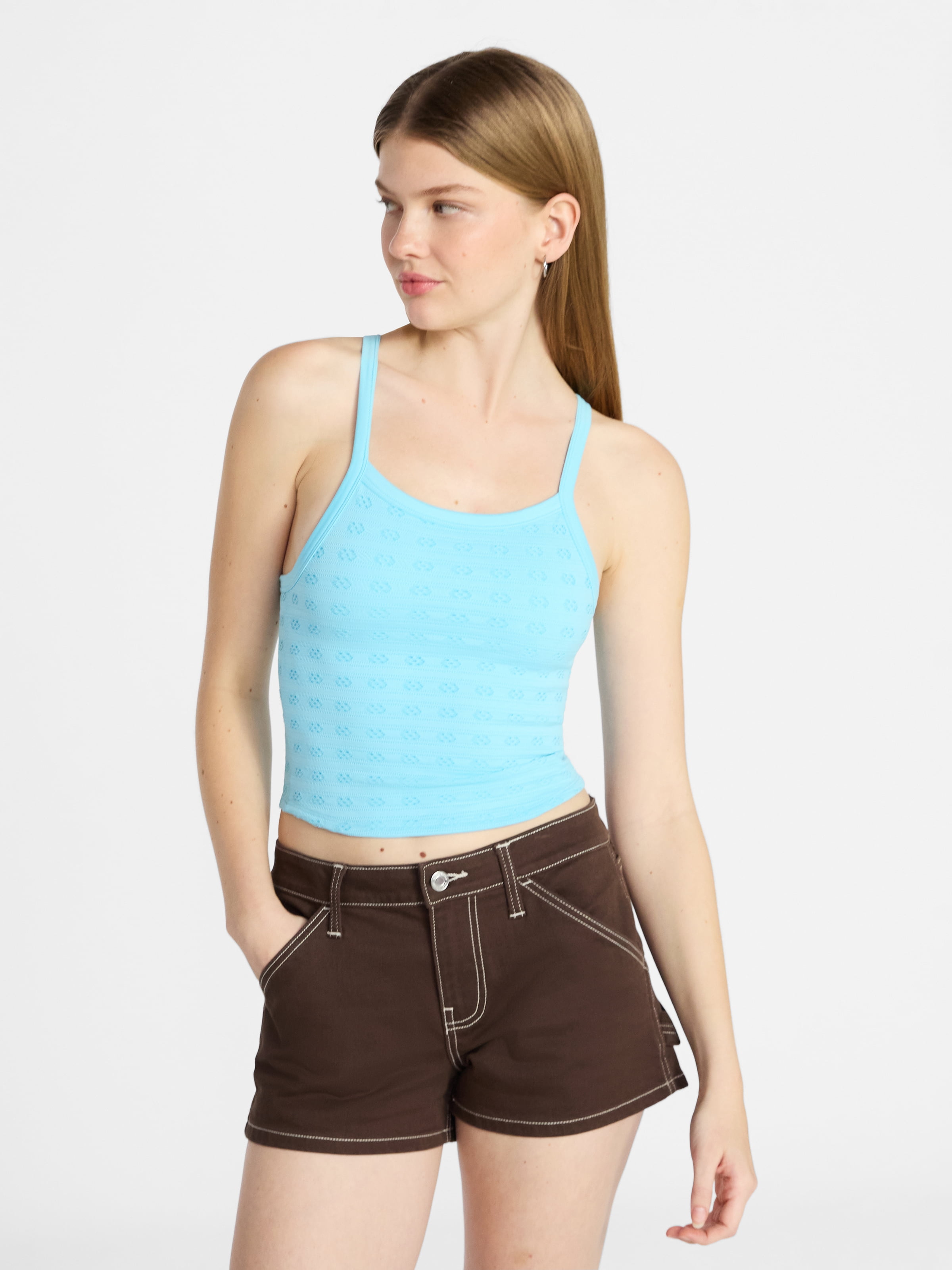 No Boundaries Lace Trim Cami Tank, Women's - Walmart.com