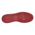 thumbnail image 6 of Air Jordan 1 Mid BG Big Kid's Shoes White/Gym Red/Black 554725-103, 6 of 6