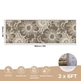 thumbnail image 3 of Findosom Runner Rug for Hallway 2x6 ft,Non-slip Machine Washable Runners Flower Floor Mats Low Pile Carpet Rug Runner with Rubber Backing for Entryway Doormat Bathroom Kitchen Laundry Room,Brown, 3 of 7