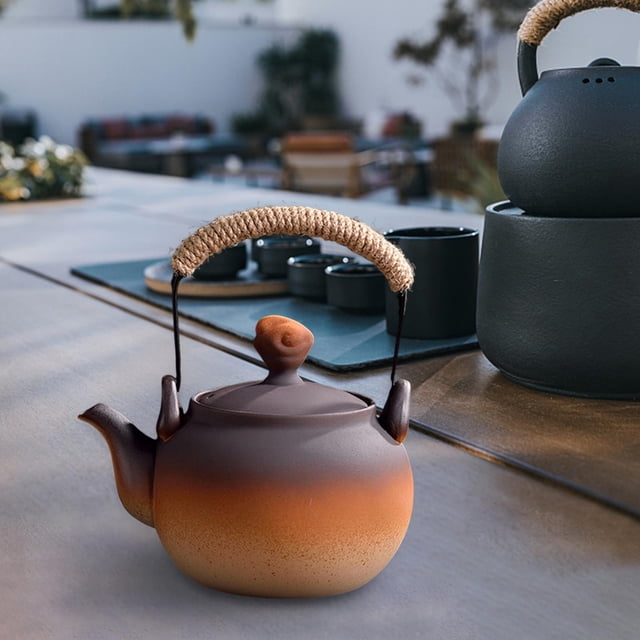 Tetera de cerámica de 750ml con Mango en cuerda Macarena Infusor de té para Hotel