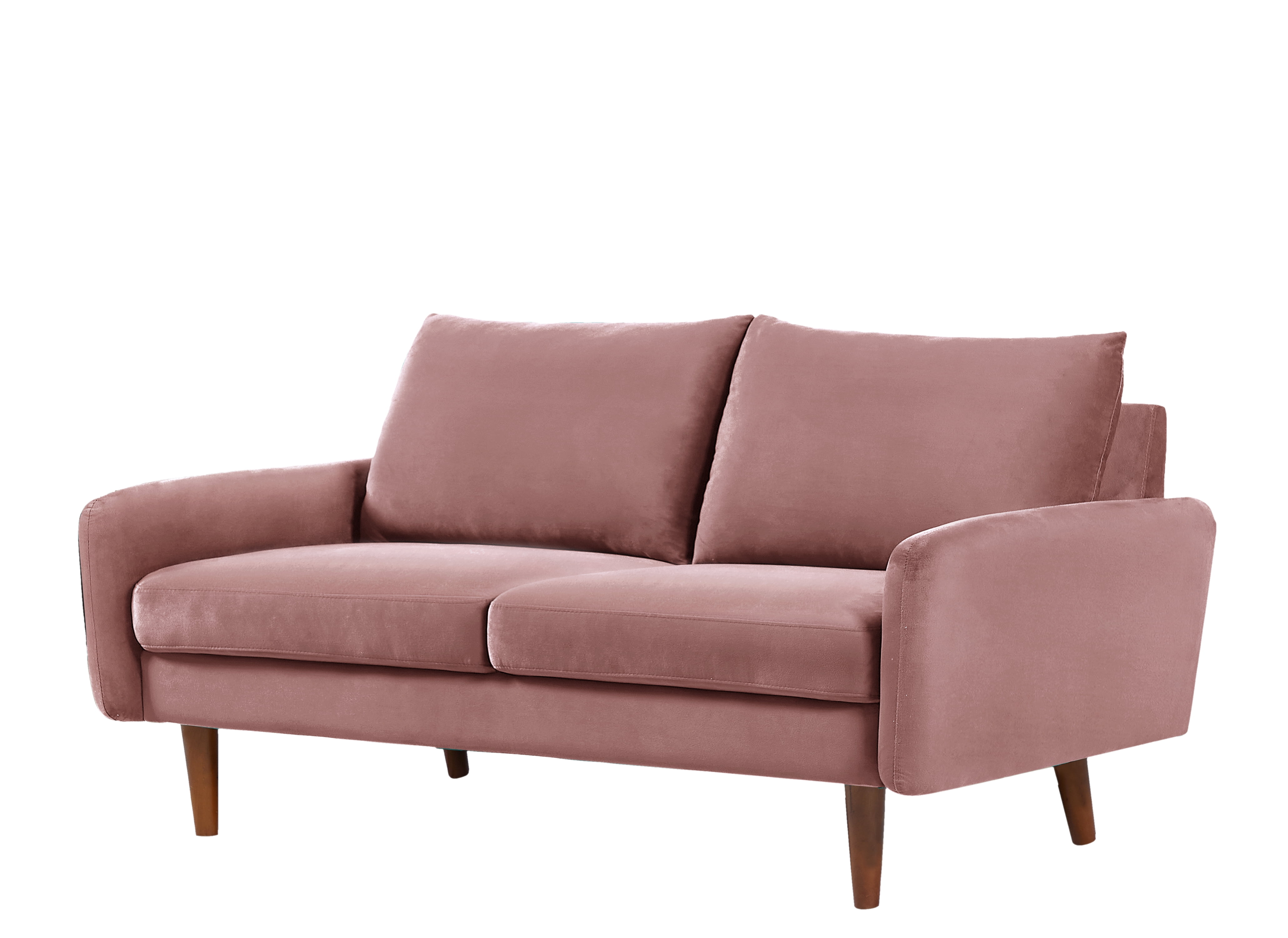 US Pride Furniture Maryellen 58''W Velvet Loveseat, Pink