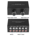 thumbnail image 1 of Bi-directional 4-way Rca Stereo Audio Switch - L/r Sound Channel Audio Switcher, 1 of 5