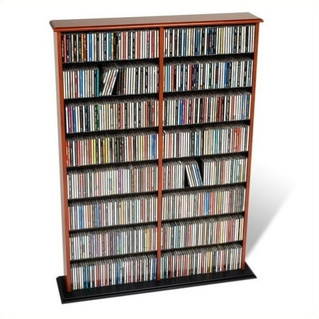 Pemberly Row 51″ Double CD DVD Wall Media Storage Rack in Cherry and Black Pemberly Row 51″ Double CD DVD Wall Media Storage Rack in Cherry and Black