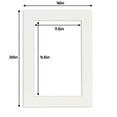 thumbnail image 3 of Textured White Acid Free 16x20 Picture Frame Mats with White Core Bevel Cut for 8x10 Pictures -, 3 of 3