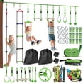 thumbnail image 1 of Qaba 10 Piece Obstacle Course for Kids, with 2 Monkey Bars, 2 Gym Rings, 1 of 10