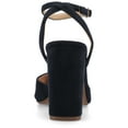 thumbnail image 3 of Journee Womens Tyyra Buckle High Block Heel Pointed Toe Pumps, Widths Available, 3 of 9
