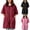 Red, variant on Rain Ponchos For Women, Zip-Up Short Sleeve Hooded Raincoat Lightweight Reusable Rainwear Rain Jackets With Pockets