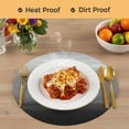 thumbnail image 4 of Black Grey Ombre Round 15 Inch Placemats Set of 4, Modern Abstract Art Texture HeatResistant Non Slip Place Mats for Dining Table, Wipeable Braided Kitchen Table Mats for Housewarming, 4 of 9