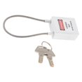 thumbnail image 2 of Stainless Steel Cable Safety Padlock Lockout Isolation Lock, 7 Lock Safety Lock Keyed Color White, 2 of 9
