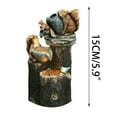 thumbnail image 3 of Tabletop Fountain, 5.9" Farmhouse Squirrel Outdoor Fountain, 3 Tiered Cascading Water Fountain for Outside Garden Decor - Table Top Water Fountain Outdoor, Rustic Waterfall for Backyard Patio Yard, 3 of 9