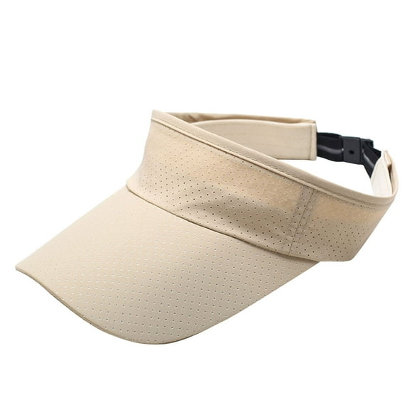 RYKJLWY Womens Sun Visor Hats Mens Womens Sun Visors With Sports Sun Visor Hats Cotton Sun Cap Hats Sun Hat Womens Sun Visor Hats(Beige,One Size)
