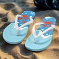 thumbnail image 4 of Chririnla Cartoon Crab Print Flip Flops for Women Beach Comfortable Slip On Lightweight Thong Sandals Quick Dry Non-Slip Fashion Thin Strap Sandal for Indoor Bathroom, 4 of 7