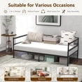 thumbnail image 7 of Daybed Frame, Metal Twin Size Platform Bed with Heavy Duty Slat Support, Space-Saving Sofa Bed Frame for Living Room Bedroom Guest Room, No Box Spring Needed - Black, 7 of 7