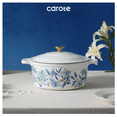 thumbnail image 3 of Carote 5QT Cast Iron Dutch Oven with Gloves and Pot Pad, 9.5Inch Round Soup Pot,Nonstick Cookware for Baking, Roasting, Braising & Cooking, Dual Handles,Blue, 3 of 7