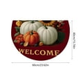thumbnail image 3 of HomeKingdee Fall Thanksgiving Pumpkin Half Round Door Mat, Non-Slip Welcome Indoor Entrance Way Rug Semi Circle Front Doormats Washable Floor Mat, Outdoor Rugs, 3 of 6