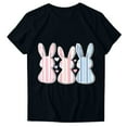thumbnail image 2 of Womens Easter Tops 2025 Summer Casual Pullover Printed T-Shirt with Round Neck and Short Sleeves, 2 of 4