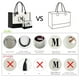 thumbnail image 3 of Bolso de lona con monograma inicial de BeeGreen para mujer, tamaño grande, 3 of 9