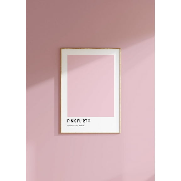 Pink Flirt Pantone Print Poster, Pink Pantone Poster Print, Pink Wall Art, Pantone Colors, Pantone Print, Color Swatch Wall Art, Modern Wall Decor, 8x12 UNFRAMED