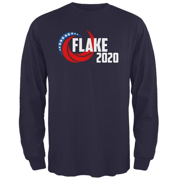 Presidential Election 2020 Jeff Flake Swoosh Mens Long Sleeve T Shirt Navy MD