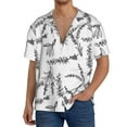 thumbnail image 2 of Picia Lavender Flowers Men's Linen Shirts Short Sleeve Cuban Beach Shirts Casual Shirts Button Down Shirt for Men Beach Summer Wedding Shirt-Small, 2 of 7