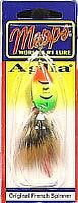 Mepps Dressed Aglia Inline Spinner, 1/4 oz, Hot Firetiger and Brown