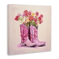 thumbnail image 4 of Stupell Industries Pink Blossom Boots Botanical & Floral Painting Gallery Wrapped Canvas Art Print Wall Art, 24 x 24, 4 of 8