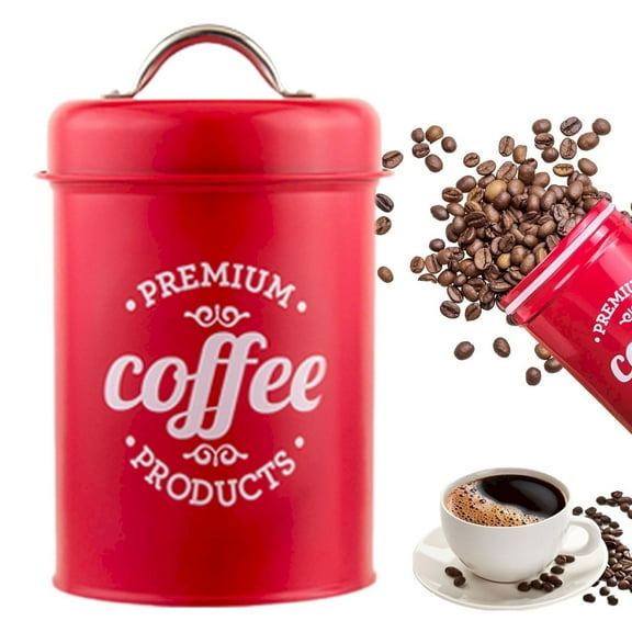 Coffee Container Wrought Strong Sealing Sugar Canister For Kitchen Red 1/ Coffee Storage Jar