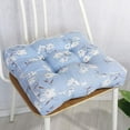 thumbnail image 1 of Nvzi Bohemian Soft Patio Chair Pads Indoor Office Home Kitchen Square Dining Chair Cushion Pillow Blue Flower 18x18x4, 1 of 5
