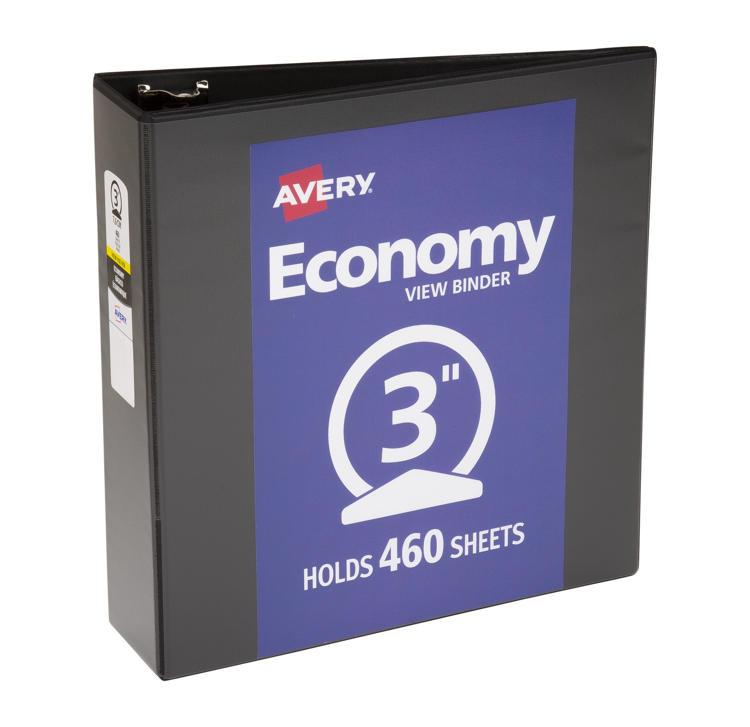 Avery Economy View Binder, 3' Round Ring, Black (05891)