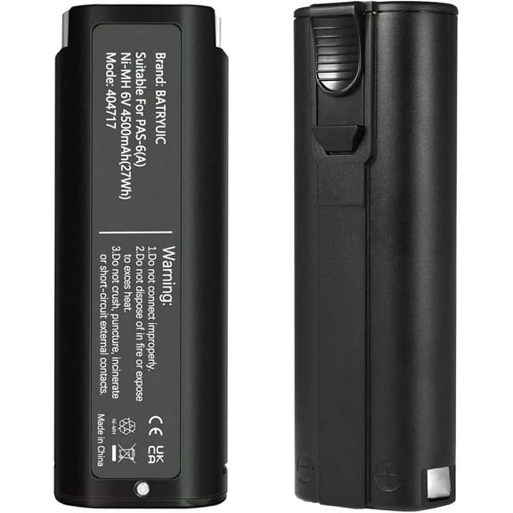 2Pack 6V Ni-Mh Battery Compatible for Paslode 6V Battery 404717 B20544E BCPAS-404717 404400 900420 900600 901000 902000 B20720 CF-325 IM200 F18 IM250 IM350A PS604N Cordless Nailer
