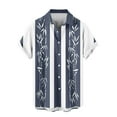 thumbnail image 5 of T-shirts for Men Plus Size under $5 Short Sleeve Lapel Button Up Solid Color Casual Summer Shirt Navy L, 5 of 6
