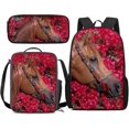 thumbnail image 1 of School Supplies Horse Pattern School Set Backpack Small Lunch Box, 1 of 5