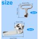 thumbnail image 2 of Sets Mailbox Lock 20mm Furniture Lock Socket Lock with Triangle Key Locker Mailbox Security Zinc Alloy Triangle Key for Cabinets, 2 of 5