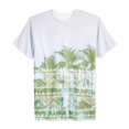 thumbnail image 1 of Camiseta gráfica Univibe para hombre con palmeras blanca XXL, 1 of 2