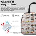 thumbnail image 3 of Lunch Bag Lunch Box for Women Reusable Insulated Lunch Bags,Water-Resistant Cute Sushi Food Clip Art Pattern Cooler Lunch Tote Bag, Large Capacity for Work Travel Picnic, 3 of 6