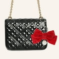 thumbnail image 2 of Unique Bargains 1 Pc Fashion Velvet Bow Handbag Charm Bag Accessories Red, 2 of 5