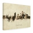 thumbnail image 3 of Trademark Fine Art Michael Tompsett Winston-Salem North Carolina Skyline Vintage Canvas Wall Art - 35x47, 3 of 5