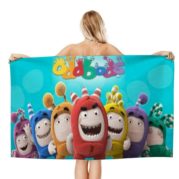 oddbods Gifts Beach Towel for Women Girl Birthday Inspired Fan Bath Outdoor Music Lover