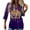 Purple, variant on Wyzesi Black T Shirt for Women Big and Tall Satin Womens Sequin Print V Neck Sparkly Glitter Blouses Loose Long Sleeve Holiday Evening Party Shiny Shirts Christmas T Shirt Women