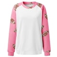 thumbnail image 3 of Gkeoshab Womens Sweaters Women's Long-Sleeve Loose-Fit Round-Neck Sweater for Fall and Winter Hot Pink XL, 3 of 4