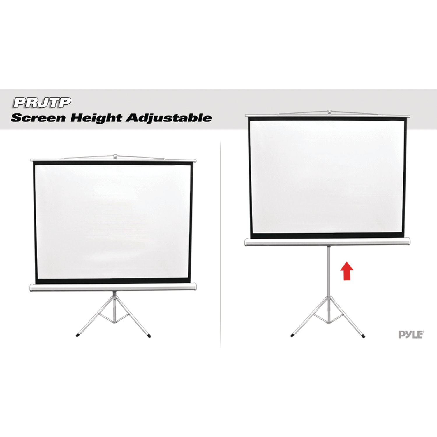 Pyle® Floor-standing Portable Tr Manual Projector Screen (84-inch) - image 4 of 5
