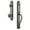 Antique Pewter, variant on Grandeur Arcsgrwin_Esetd_Na Arc Solid Brass Rose Dummy Full Plate 'S' Grip Handleset -