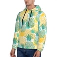 thumbnail image 3 of Naloa Pineapples1 Men's Casual Hooded Collar Drawstring Hoodies Pullover Sweatshirts Casual Long Sleeve Shirts-4X-Large, 3 of 7