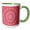 Green/White, variant on 3drose, Colorful Geometrical Circular Floral Mosaic Pattern Background Design, 11oz Two-tone Yellow Mug