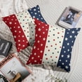 thumbnail image 6 of 4th of July Patriotic Blue Red Pillow Covers 18X18 Set of 2, Fourth July Independence Star Print Decorative Throw Pillowcases Outdoor Farmhouse Memorial Day Cushion Cases Couch Sofa Bed Decor, 6 of 6
