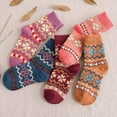 thumbnail image 2 of Fesfesfes Women Wool Socks Knitting Socks Winter Socks Vintage Soft Warm For Winter, 2 of 6