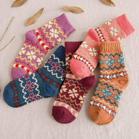 

Socks Clearance Women Wool Socks Women Socks Winter Socks Vintage Soft Warm For Winter Multicolor Y11