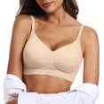 thumbnail image 1 of Sujetador inalámbrico OEAK Comfortable Push Up con soporte total, beige M, 1 of 6